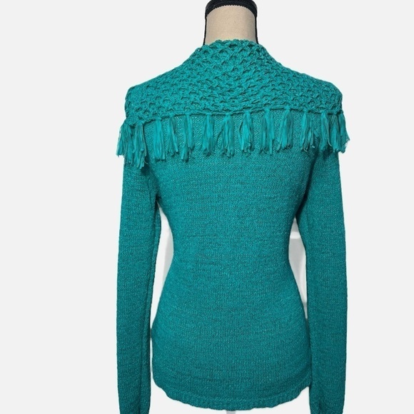 MULTIPLES COWL NECK SWEATER GREEN size Medium - Picture 2 of 5